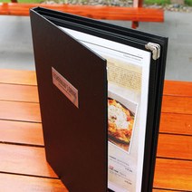 우리메뉴 A4 블랙체크 카페메뉴판, 블랙체크 A4 카페메뉴판