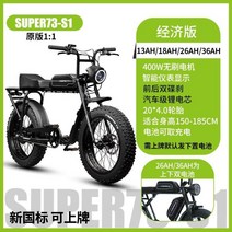 SUPER73 지디 이찬혁 전기 자전거 편리한 스쿠터 펫바이크 RX동급, 48V, 18AH, 04.S1 오리지널