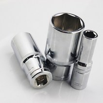 1pc 1/2 인치 드라이브 8-32mm 육각 딥 소켓 렌치 헤드 6 포인트 긴 소매 래칫 자동 수리 수공구 너트 제거, 12 19mm 1pc