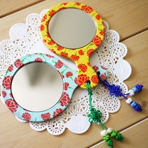 맘아트 DIY 카네이션 한지거울 만들기 키트 전통, A.노란색