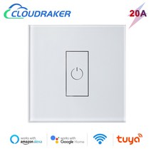 전기 온수기 보일러 에어컨 용 wifi 스마트 고전력 스위치 20a 회로 차단기 alexa google home과 함께 작동, 단일옵션
