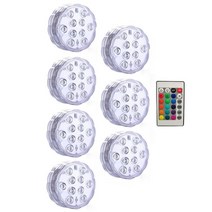 워터 수중 펌프 농업용 전기 양수기 배터리 작동 10leds rgb led 조명 수중, 1 컨트롤러 7 램프