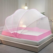 텐트 몽골 유르트 모기장 휴대용 설치 접이식 가정용 낙하 방지 암호화 더블 레이어 환기 침대, [03] 135X190X120cm, [05] 6 Bones