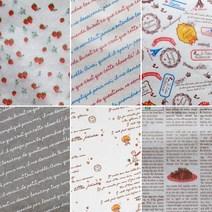 왁스페이퍼 6종 60장, 없음, 딸기