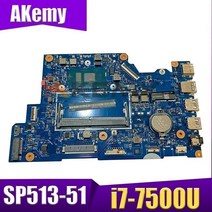 ACER Aspire SP513-51 i7-7500U 메인 보드 용 Akemy 노트북 마더 보드 16801-1 SR2ZV DDR4, 상세내용표시