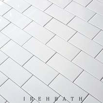 욕실 주방벽 거실벽 화장실 현관 벽타일 벽면인테리어 IRH-W (유광), 50장