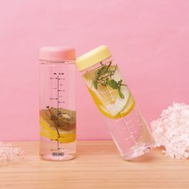 어썸 마이보틀 트라이탄 내열 눈금 용량 보틀 500ml 2P, 검정, 일반캡, 화이트