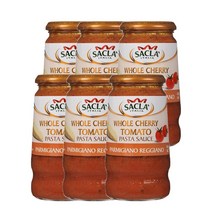 사클라 체리 토마토 파마산 파스타 소스 420g Sacla Whole Cherry Tomato Parmesan Pasta Sauce, 6팩
