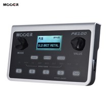 MOOER PE100 무어오디오 기타 이펙터 휴대용 기타 멀티이펙트 EU플러그/한국 콘센트 사용가능, 블랙