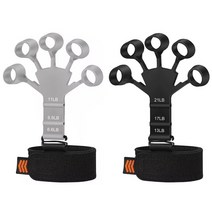 손악력기 손완력기 실리콘 그립 스터 손가락 손 강화제 운동 체육관 피트니스 훈련, [05] 2pcs-Black-Silver