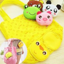 마트가방 귀염뽀작 캐릭터 접이식 장바구니 190T 시장 분리수거 방수가방 마트