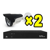 말하는DVR/적외선카메라 녹화기 감시카메라 2개 CCTV세트, 2개세트