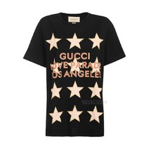 구찌 [구찌] 22FW 여성 615044 XJEQI 1082 러브 퍼레이드 반팔 티셔츠 블랙