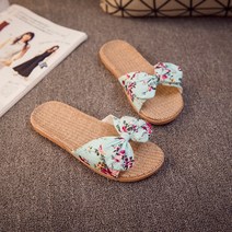 비에심플 리본 왕골슬리퍼