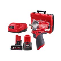 밀워키 충전 임팩 렌치 드라이버 M12 FIWF12-0C 배터리 2개