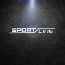 루프탑텐트 하드탑 스포츠 라인 로고 무선 예의 자동차 도어 프로젝터 LED 웰컴 조명 스코다 코디큐 야티 옥타비아 멋진 파비아 카미큐 장식, SPORT LINE Logo, 2PCS For 2 Door