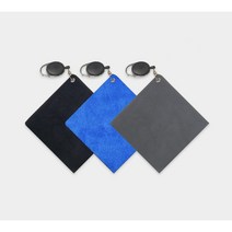 [아이언티샷] 골프 릴타올 볼클리너 극세사수건 아일렛수건 골프악세사리, 25x25블루(수건만)