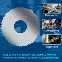 밀링 커터 커팅기 XCAN금속 절삭 공구용 50mm 슬로팅 톱 블레이드 HSS 스틸 CNC 가공 밀링 커터 디스크, 02 50x2.5x16x50T