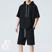 제이피엠 남자 후드 트레이닝복 세트 반팔 여름 운동복 상하의 세트 기능성 빠른건조 TS13