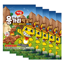 하림 용가리 떡갈비 450g(냉동) 어린이 간식 반찬 국내산 돼지고기100% 너비아니/산적구이/직화/수제, 5개