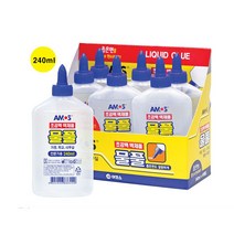 아모스 물풀240ml X6개 접착 액체풀 가정 학교 사무실 오피스용품-2802EA, 본상품선택