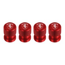 페라리 488 피규어 페라리 엠블럼자동차 휠 타이어 밸브 타이어 스템 캡 4 개 페라리 캘리포니아 GTC4 루, 03 빨간