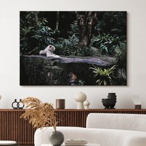 더 아트 컴퍼니 우리 집 지켜주는 성공하는 액운방지 수맥차단 액운막는 황호 백호 호랑이 사업운 금전운 명예운 재물운 와이드 사진 그림 액자 47종 (24-47), 39. 정글의 백호