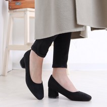여성 스웨이드 스퀘어 펌프스 zn340