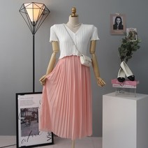 제이프랑 쉬폰플리츠주름스커트