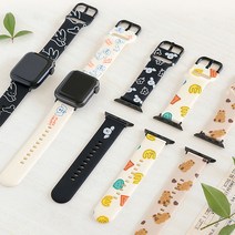 로마네 애플워치 호환 스트랩 ver4 애플워치 호환 실리콘스트랩 애플워치 7 호환 스트랩 갤럭시워치4 호환 스트랩 애플워치7세대 호환 스트랩 래빗 도낫베어 모나구스타 찰리 런페퍼