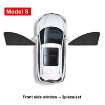 테슬라 모델 3 Y X S 2023 용 프라이버시 썬 쉐이드 자동차 사이드 윈도우 차양 지, MS Front Side Window