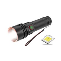 코라이트 4800루멘 LED 손전등 고휘도 후레쉬 충전식 줌 라이트 XHP70, 단품