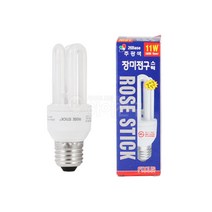 포커스 장미전구 삼파장 EL 11W, 전구색