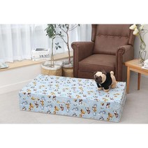 SEJEL.F (세젤에프) 3단 면 접이식 매트리스 HR스펀지 싱글매트 몽키와 친구들 7.5CM, 작은체크 _ 그레이