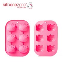 [실리콘존] 헬로키티 머핀 몰드 6컵, 없음