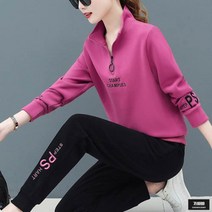 가바바 여성 긴팔 트레이닝복 세트 START CHAMPUES 포인트 자수 반 집업 너무 가볍지 않은 여름 트레이닝복 세트 G60103