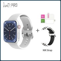 스마트 워치 웨어러블IWO PRO W58 Max Men 's Smart Watch 2.13 -inch 428*518 해상도 화면 NFC Bluet, 05 White NIK strap