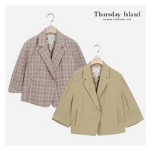 써스데이아일랜드 여성 자켓 [Thursday Island] 7부소매 크롭 자켓(T214MJK232W)