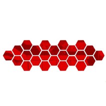 벽면 거울 시공 붙이는 시트지 팔각 육각 벽걸이 아크릴 부착 전신12pcs 3d 벽 스티커 diy 아트 홈 장식 거실 타일 스티커, 협력사, 8x7x4cm, 12pcs 레드