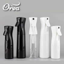 스프레이 분무기 미세 안개 투명 미용실 식물 미스트 반자동 안개분사 물 소형 화초 가정용 소독 분무기 160ml 300ml 500ml, 화이트불투명