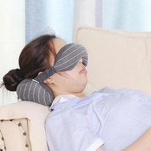[천삼백케이] [제이와이플래닛] 수면안대 여행용 눈안대 목쿠션겸용, 다크그레이