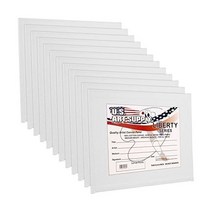 미국 아트 서플라이 6 X 6인치 전문 아티스트 퀄리티 애시드 프리 캔버스 패널 보드 12팩12개의 단일 캔버스 패널 보드 1개의 전체 케이스, 96, 6