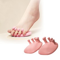 오다리교정 슬리퍼 아치 실내 자세교정 발가락 실리콘링 무발 마사지 다이소, 교정슬리퍼(화이트), 1개
