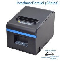 레이저마킹기 소형레이저각인기 레이저각인 pos 프린터 80mm 자동 절단기 열 영수증 프린터 usb이더넷bluetoot 호텔주방레스토랑용, 25핀 병렬 포트, 나는 플러그