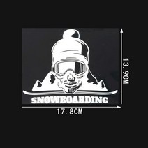 스노우보드스티커 스티커 스키스티커YJZT 스노우 보드 해골 산 익스 트림 스포츠 패션 자동, 04 Silver 17.8CM