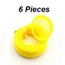 lot 6 exceepand 캐스팅 낚싯대 장갑 170 cm baitcastng 슬리브 커버 25 mm 너비 폴 양말 프로텍터, 01 YELLOW