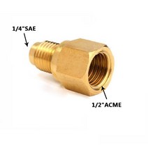 에어컨 냉매 가스 충전기 자동차 자동차 컨디셔너 어댑터 퀵 커플링 R134A R12 1/2 인치 ACME 암 1/4 SAE, 한개옵션0