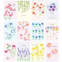 마음담아 60장세트 감성 일러스트 수채화 꽃 인테리어 빈티지 블룸 엽서, 60장, 엽서60장세트