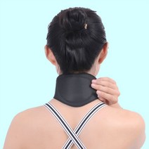 목스트레칭기구 목이완기 건강 관리 목 지원 마사지 1pcs 전기석 자체 가열 목 벨트 보호 자발적 가열 벨트 바디 마사지 목지압 맛사지, 1개