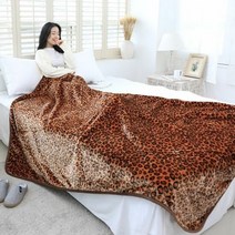 [천삼백케이] [이솔홈] 호피 고급 양면 밍크담요 대형